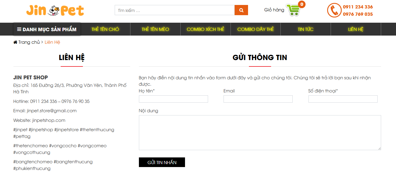 Nhắn Tin Từ Form Liên Hệ Trên Website