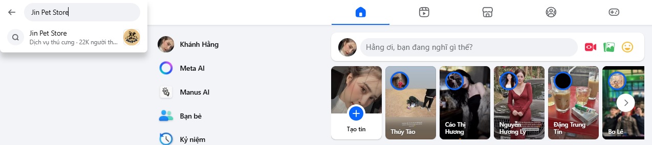 Tìm Jin Pet Store Trên Facebook